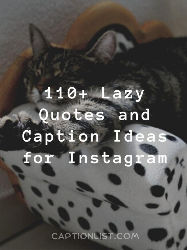 Lazy Quotes and Caption Ideas for Instagram